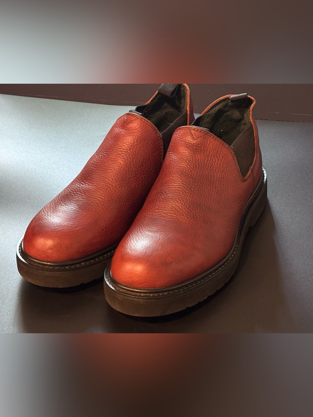 Dickies | Brown Leather Slip-On Work Shoe | 9W